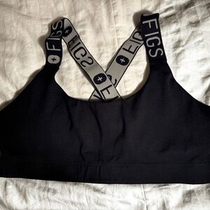 FIGS Black Sports Bra